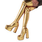 gold-thigh-high-chunky-heel-boots