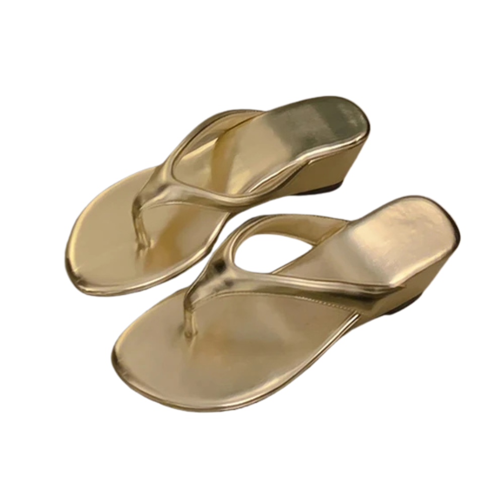 gold-wedge-flip-flops