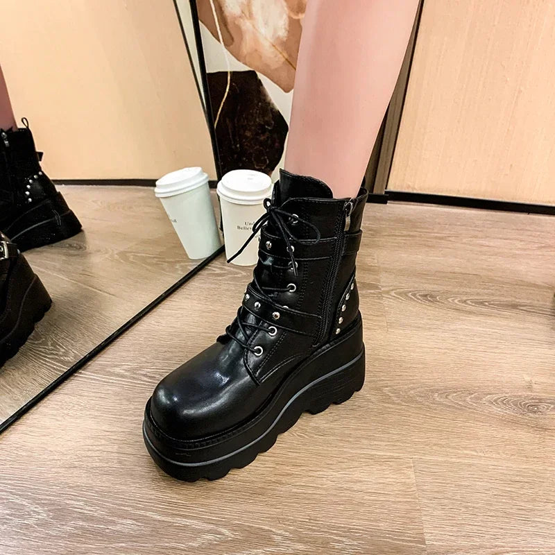 goth-platform-wedge-ankle-boots-standing