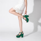 green-block-heel-sandals-standing