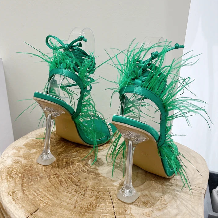 green-feather-heels-back