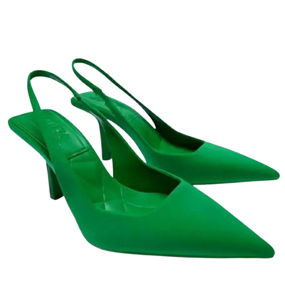 green-slingback-heels