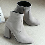 grey-block-heel-bogrey-block-heel-booties-shoesoties-pair