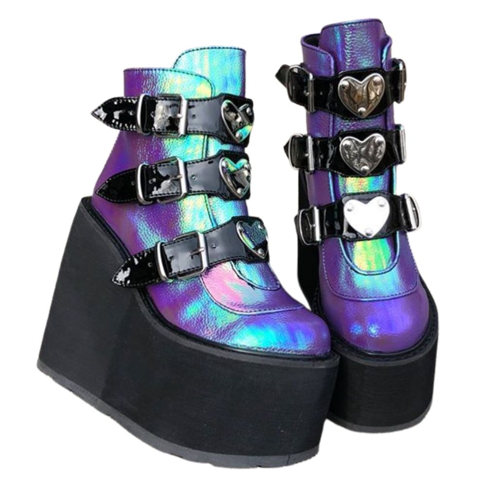 holographic-platform-booties-pair-front