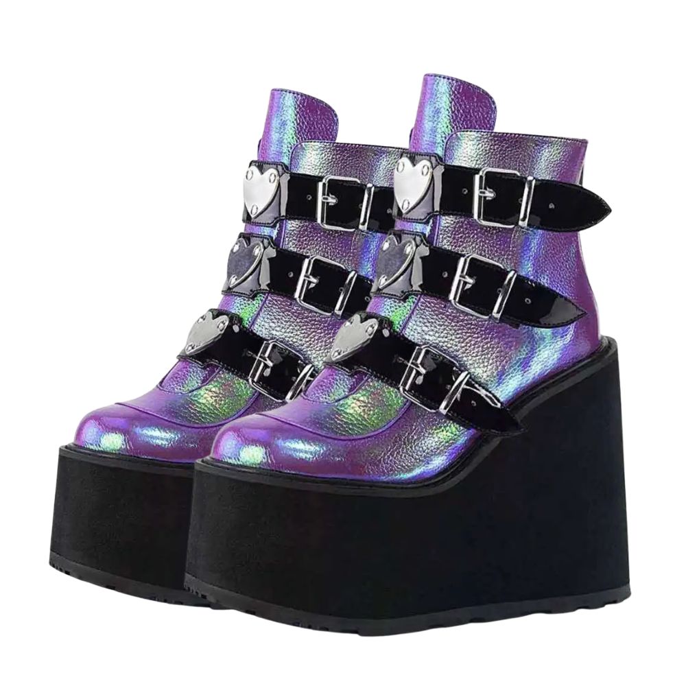 holographic-platform-booties-pair