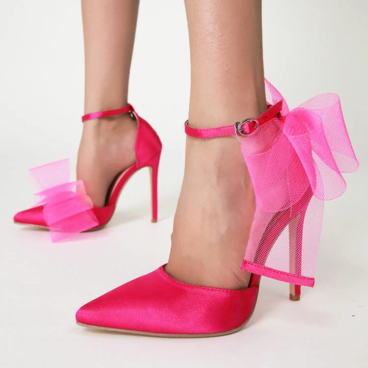 hot-pink-high-heels-with-bow-women