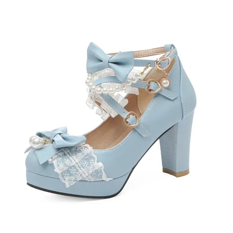 light-blue-block-heel-wedding-shoes