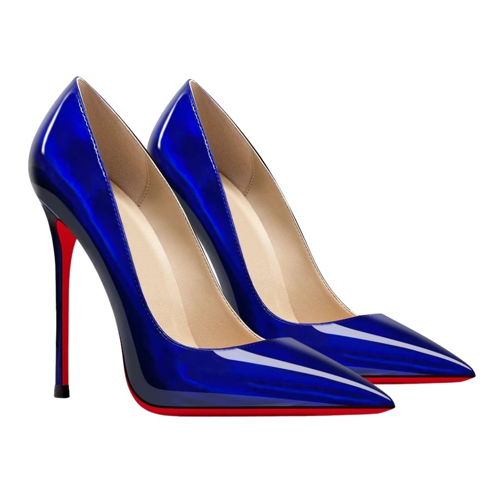 metallic-blue-high-heels-pair