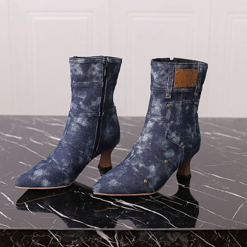 navy-blue-denim-patchwork-heeled-ankle-boots-pair