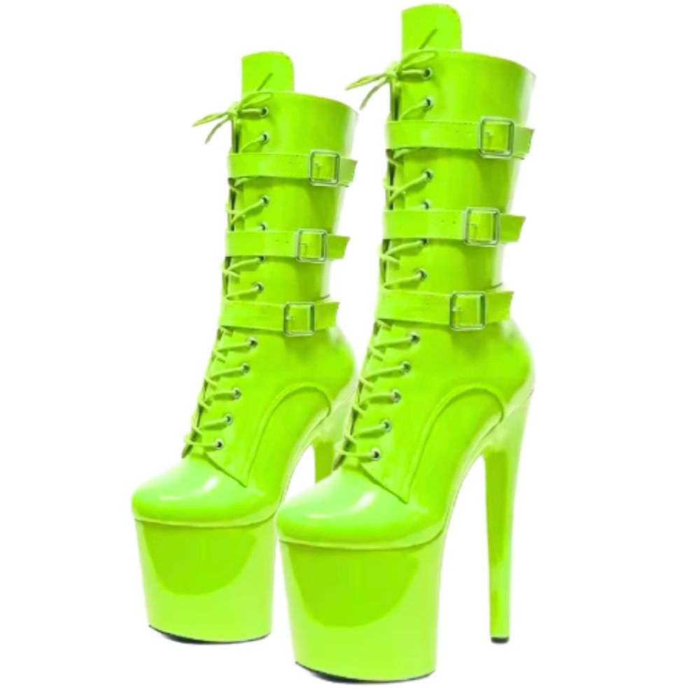 neon-green-heeled-boots-pair