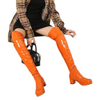 orange-thigh-high-chunky-heel-boots-sitting