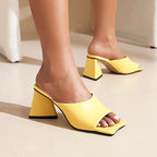 pastel-yellow-block-heel-sandals-model