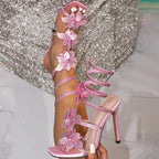 pink-floral-heeled-sandals-woman
