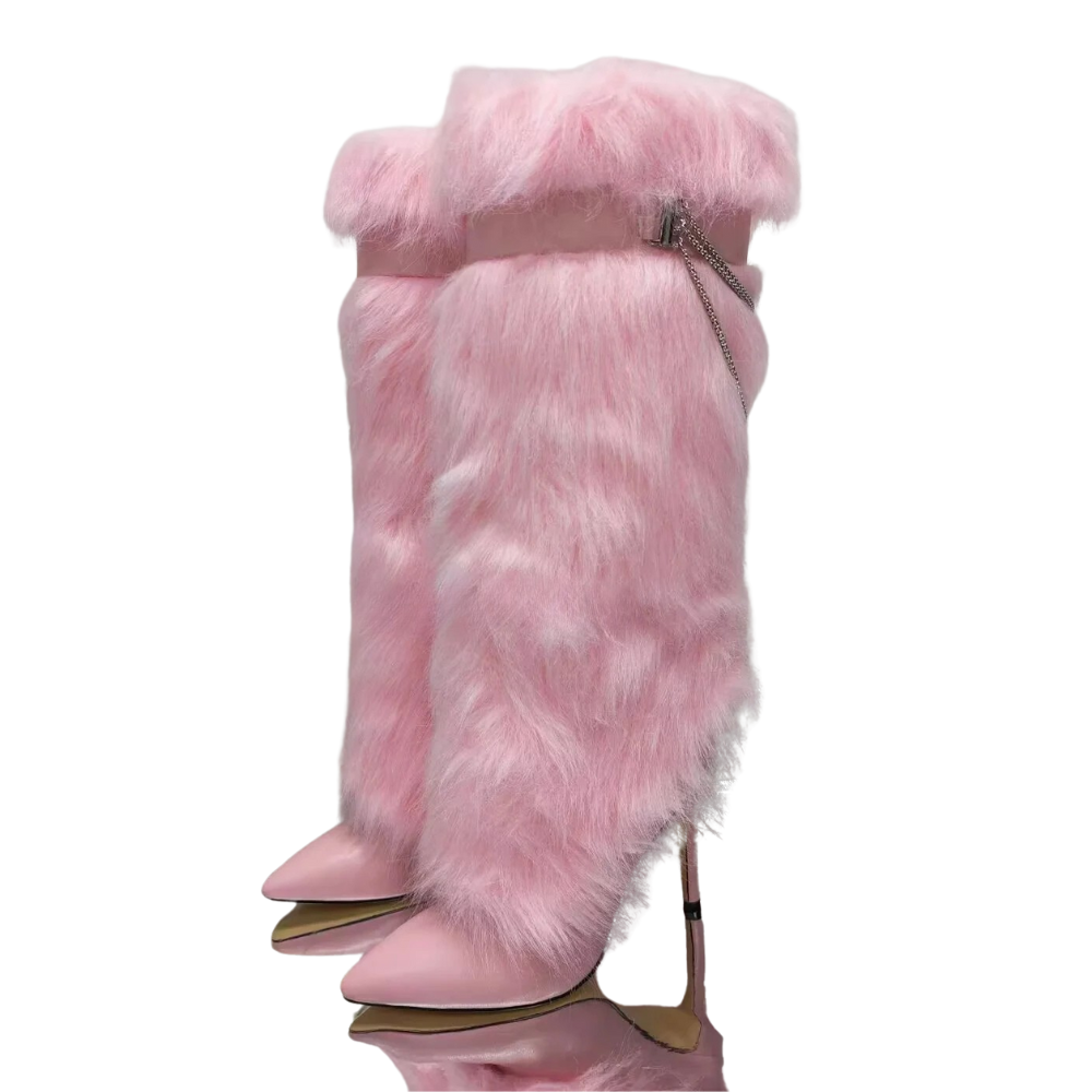 pink-fur-heeled-boots
