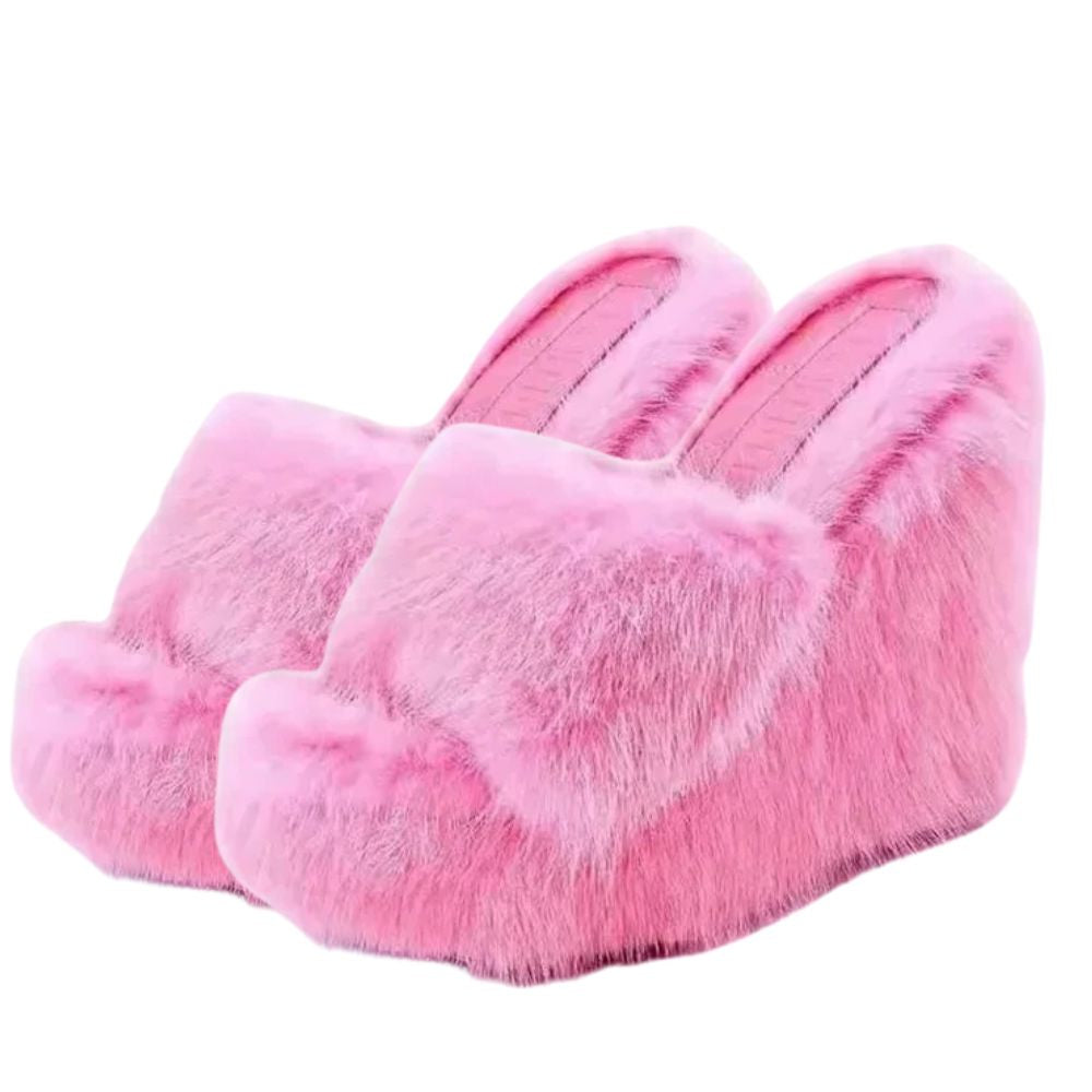 pink-furry-wedge-slippers-pair