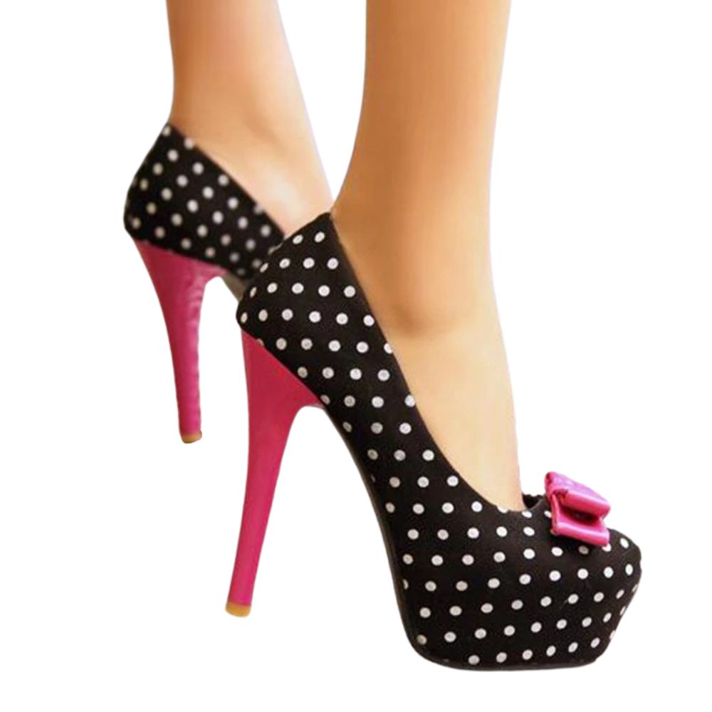 polka-dot-platform-heels-with-bow-black-model