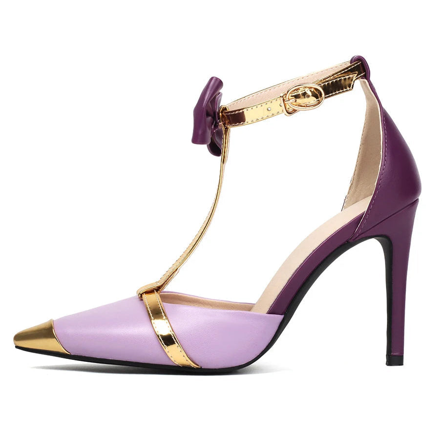 purple-and-gold-heels-with-bow-side