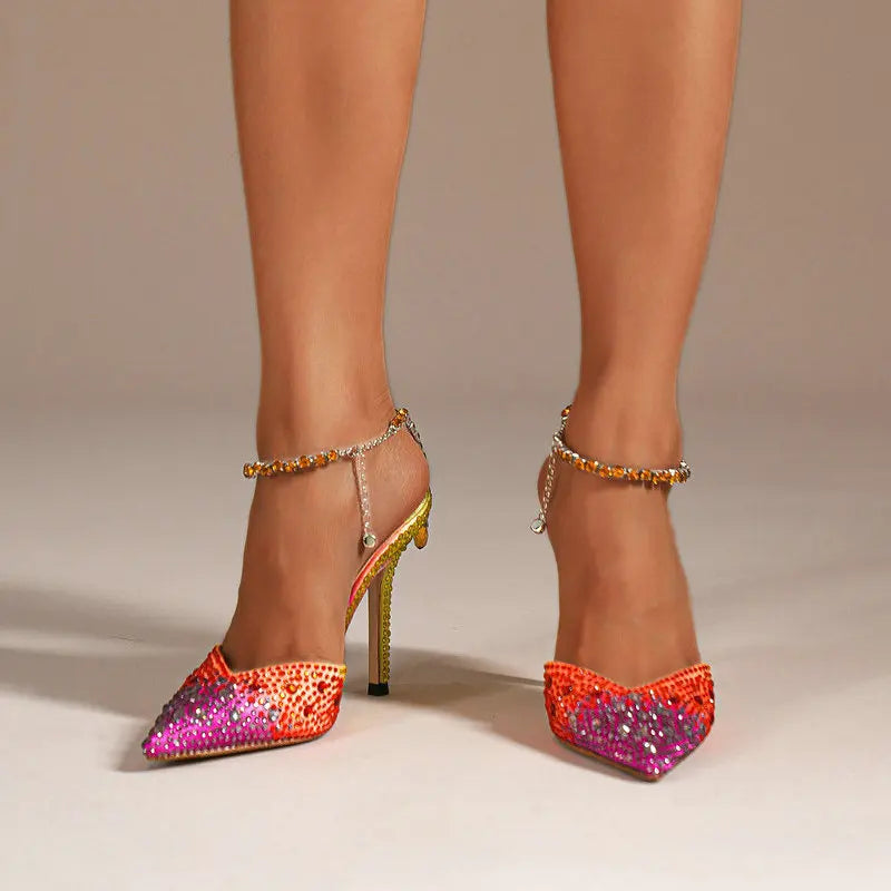 rainbow-rhinestone heels-front
