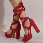 red-lace-up-gladiator-heels-walking