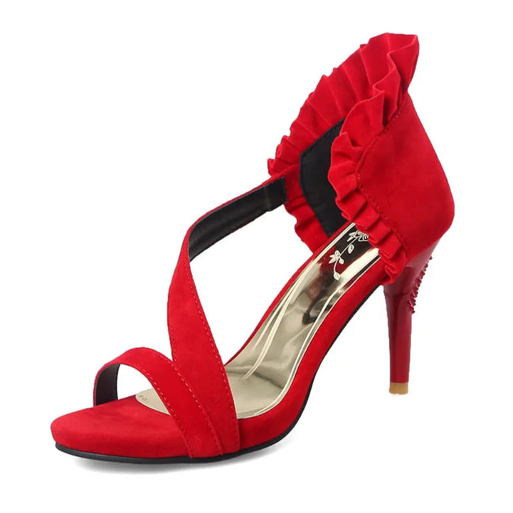 red-ruffle-high-heels