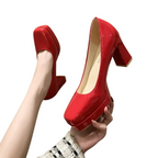 red-square-toe-block-heels-woman