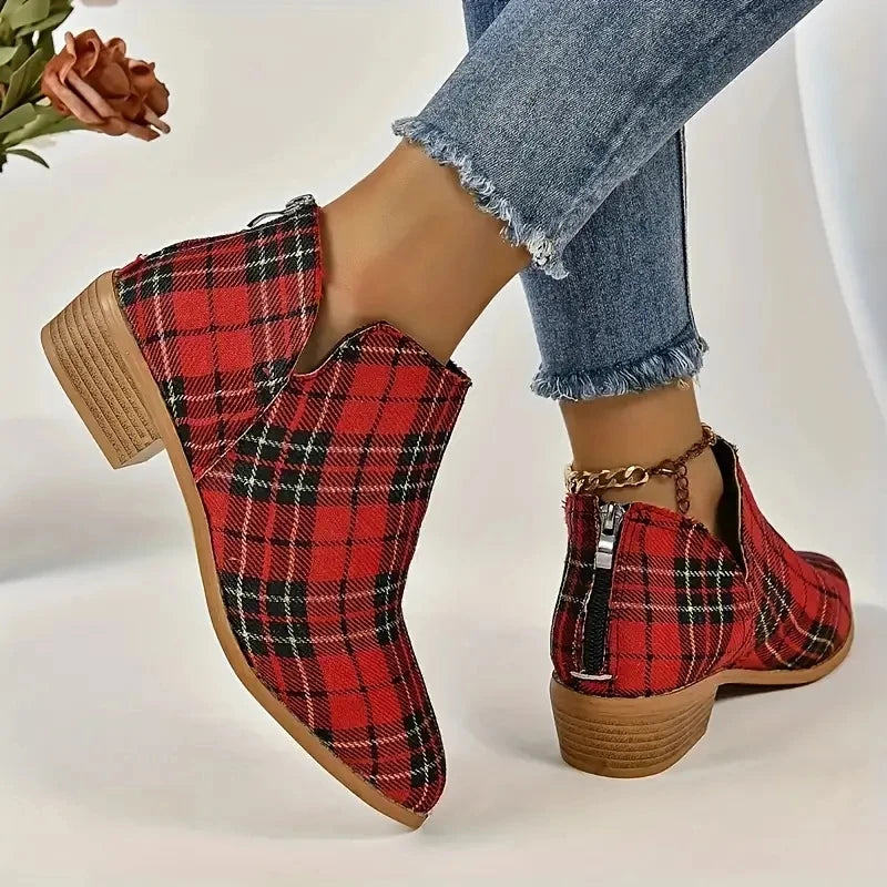 red-tartan-plaid-chelsea-boots-back