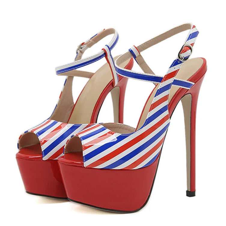 red-white-and-blue-high-heels-pair