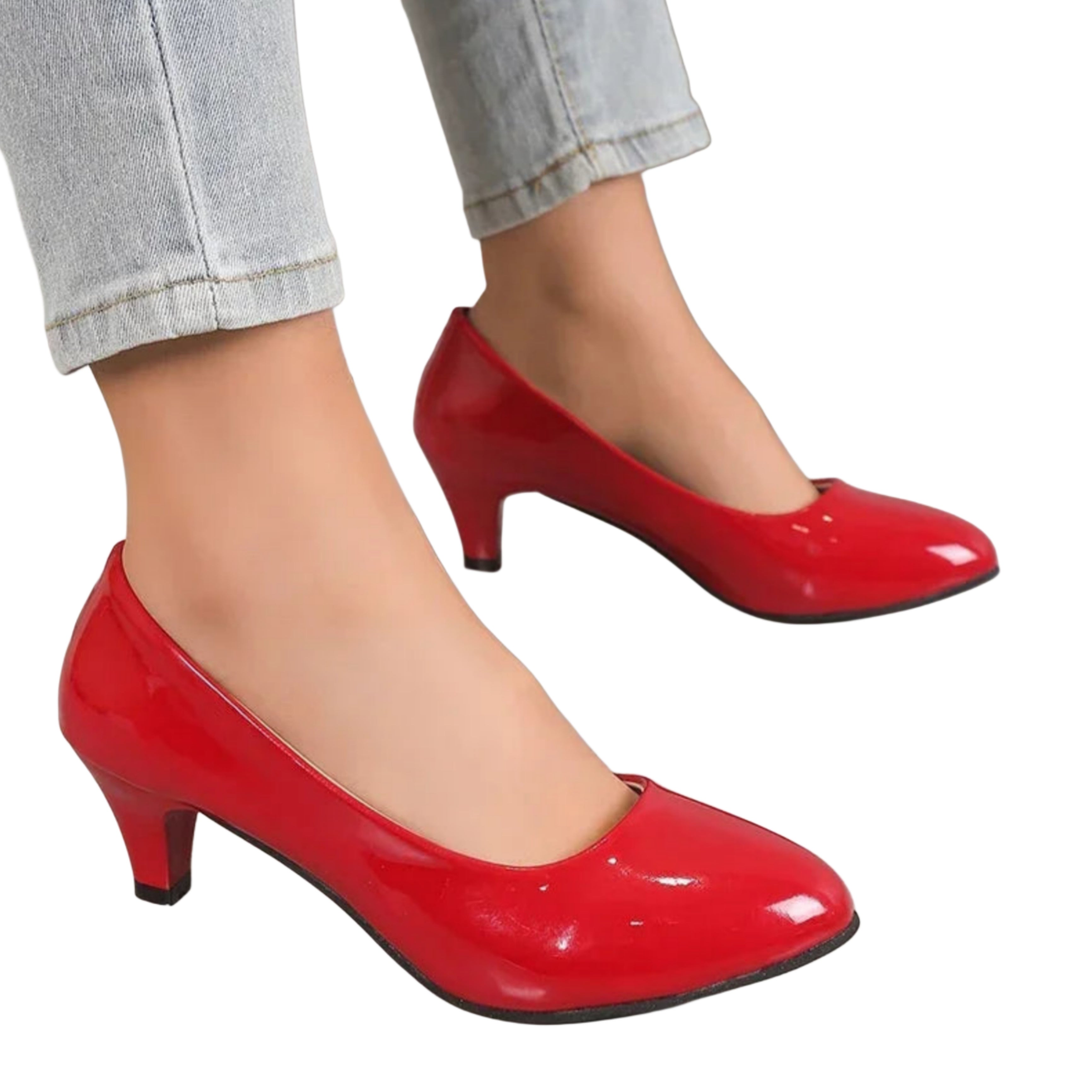 red-kitten-heel-pumps-woman