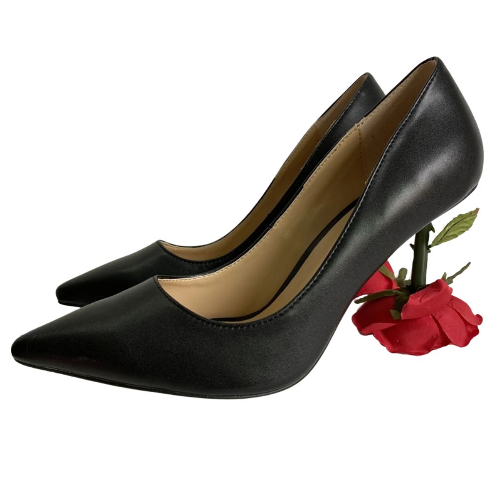 rose-flower-heels-black