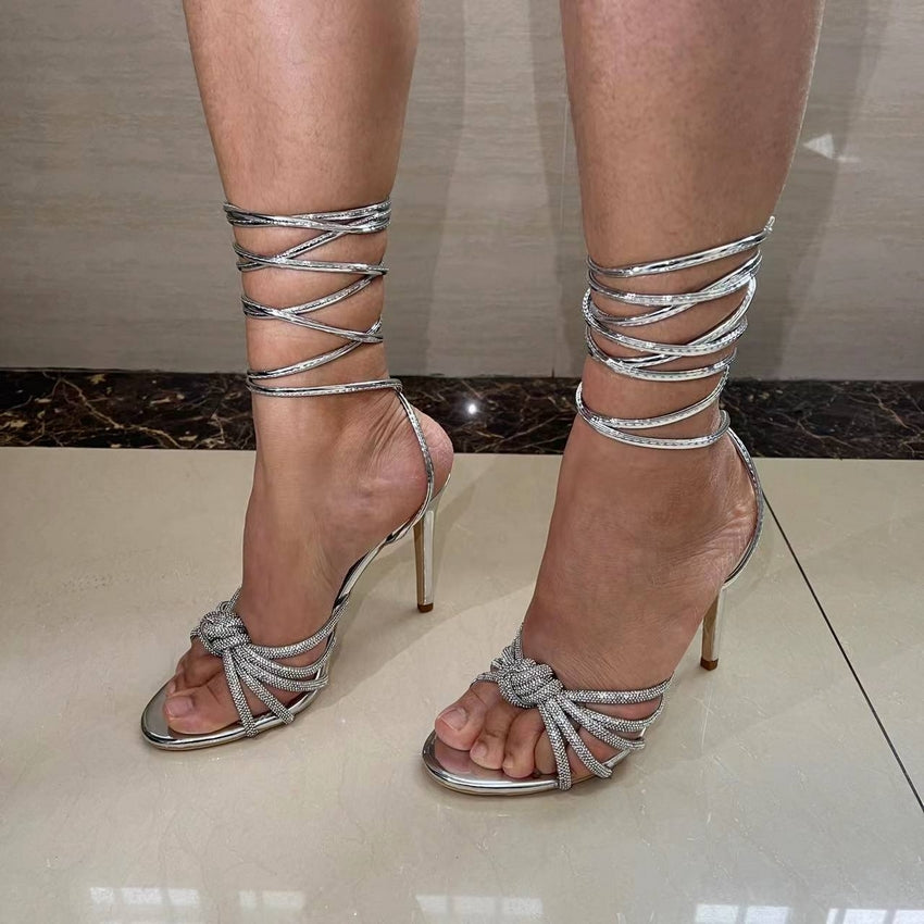 silver-sparkly-lace-up-heels-standing