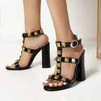 studded-gladiator-block-heel-sandals-model