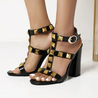 studded-gladiator-block-heel-sandals-standing