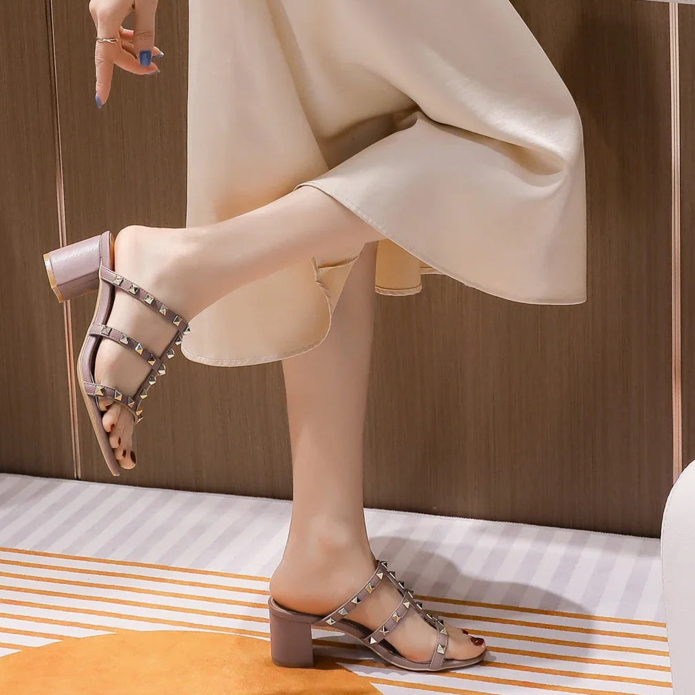 studded-taupe-block-heel-sandals-model
