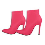 Hot Pink High Heel Booties