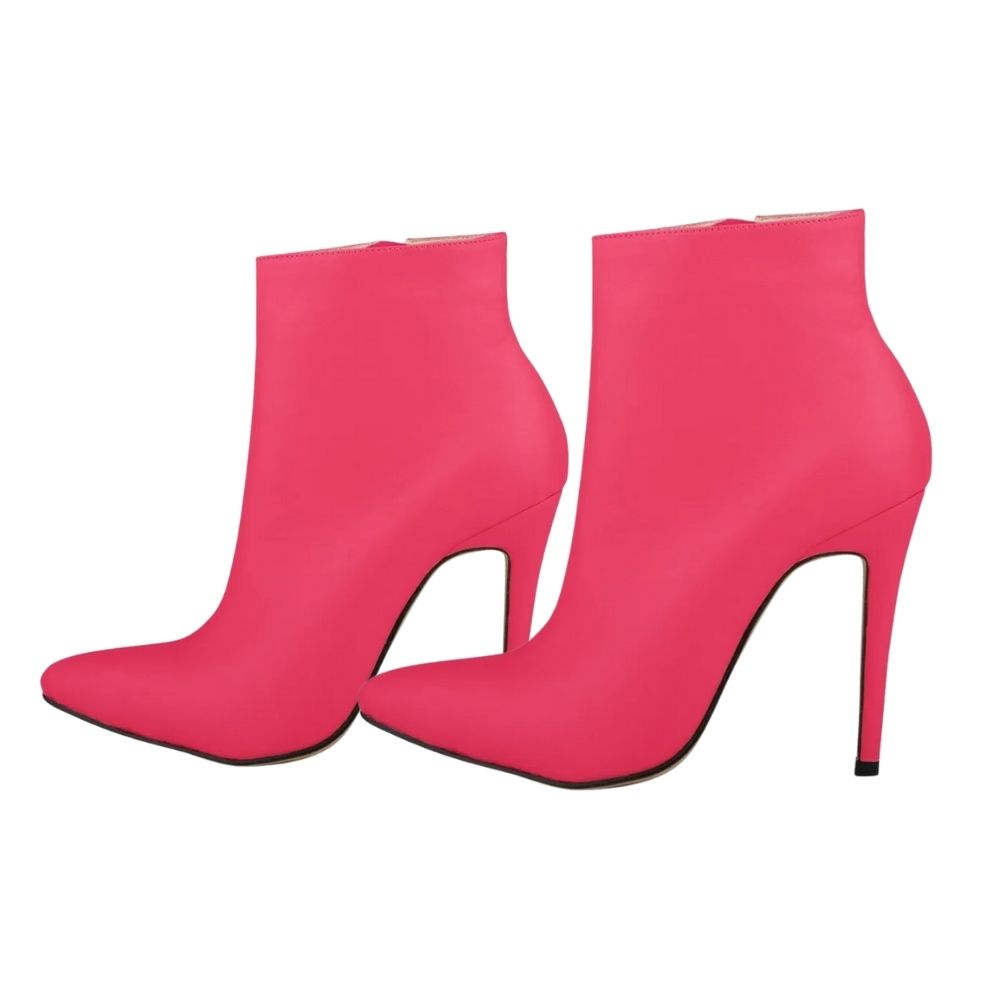 Hot Pink High Heel Booties