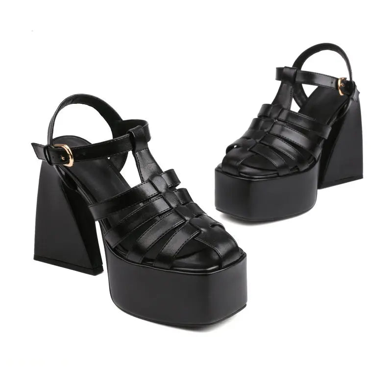 traingle-heel-gladiator-sandals-black-pair