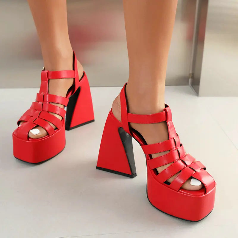 traingle-heel-gladiator-sandals-red-woman