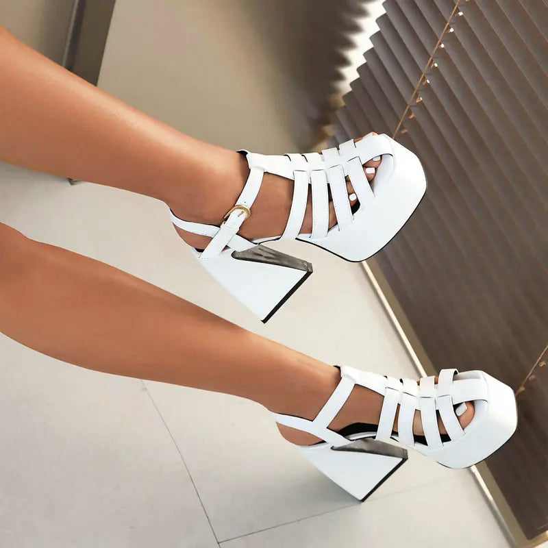 traingle-heel-gladiator-sandals-white-woman
