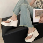 white-flip-flops-with-wedge-heel-wear