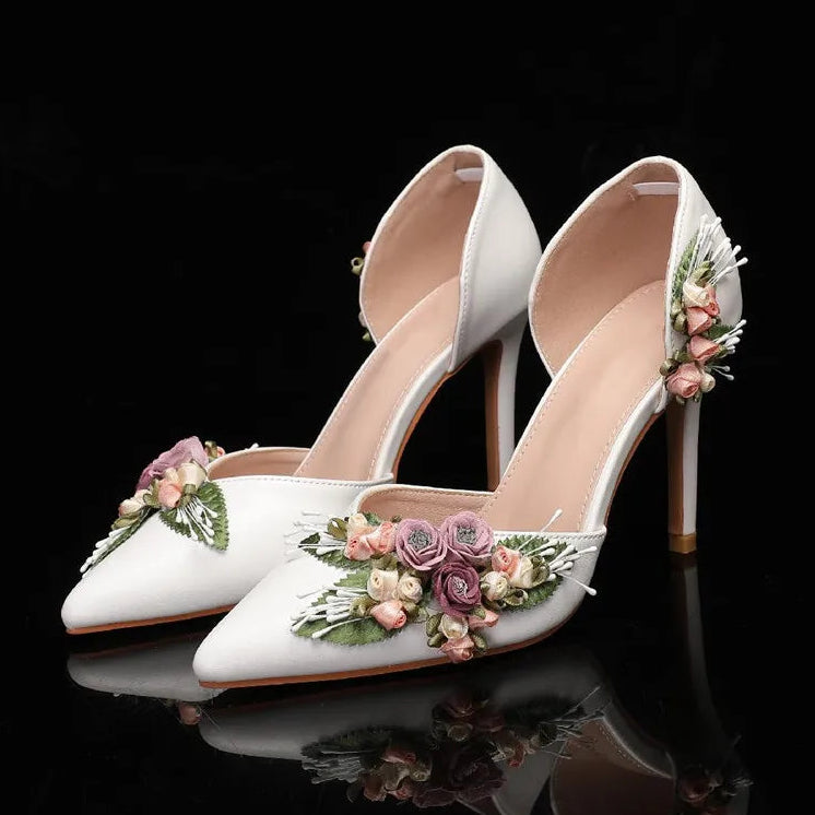 white-heels-with-flowers-pair