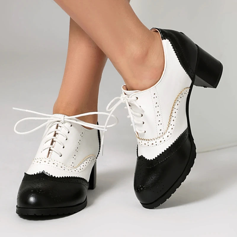 women's-black-and-white-heeled-oxfords-model