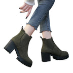 womens-chunky-heel-chelsea-boots-khaki-green-side