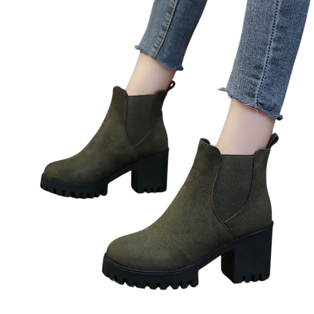 womens-chunky-heel-chelsea-boots-khaki-green