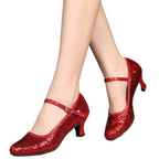 womens-low-heel-ballroom-dance-heels-red-walk