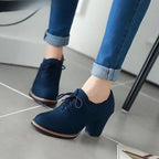 womens-navy-block-heel-lace-up-oxford-pumps-standing