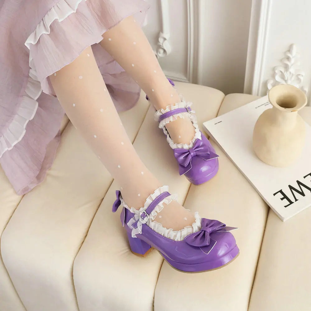 womens-purple-mid-heel-mary-jane-woman