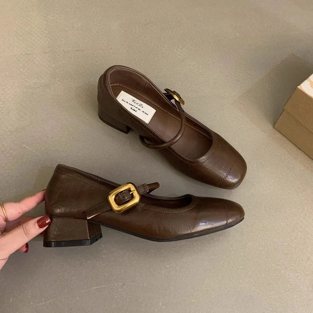 womens-summer-low-heel-vintage-mary-jane-shoes-brown-side