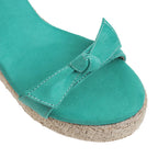 womens-turquoise-wedge-sandals-bow