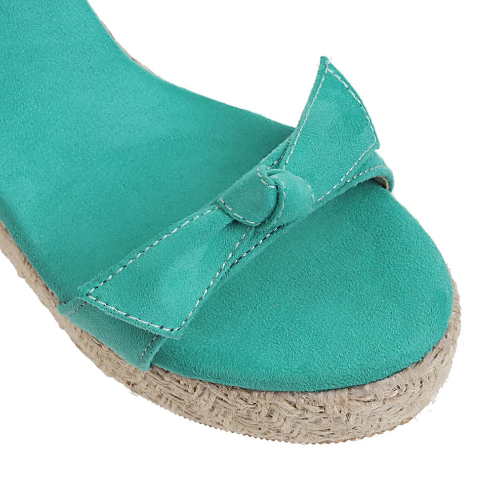 womens-turquoise-wedge-sandals-bow
