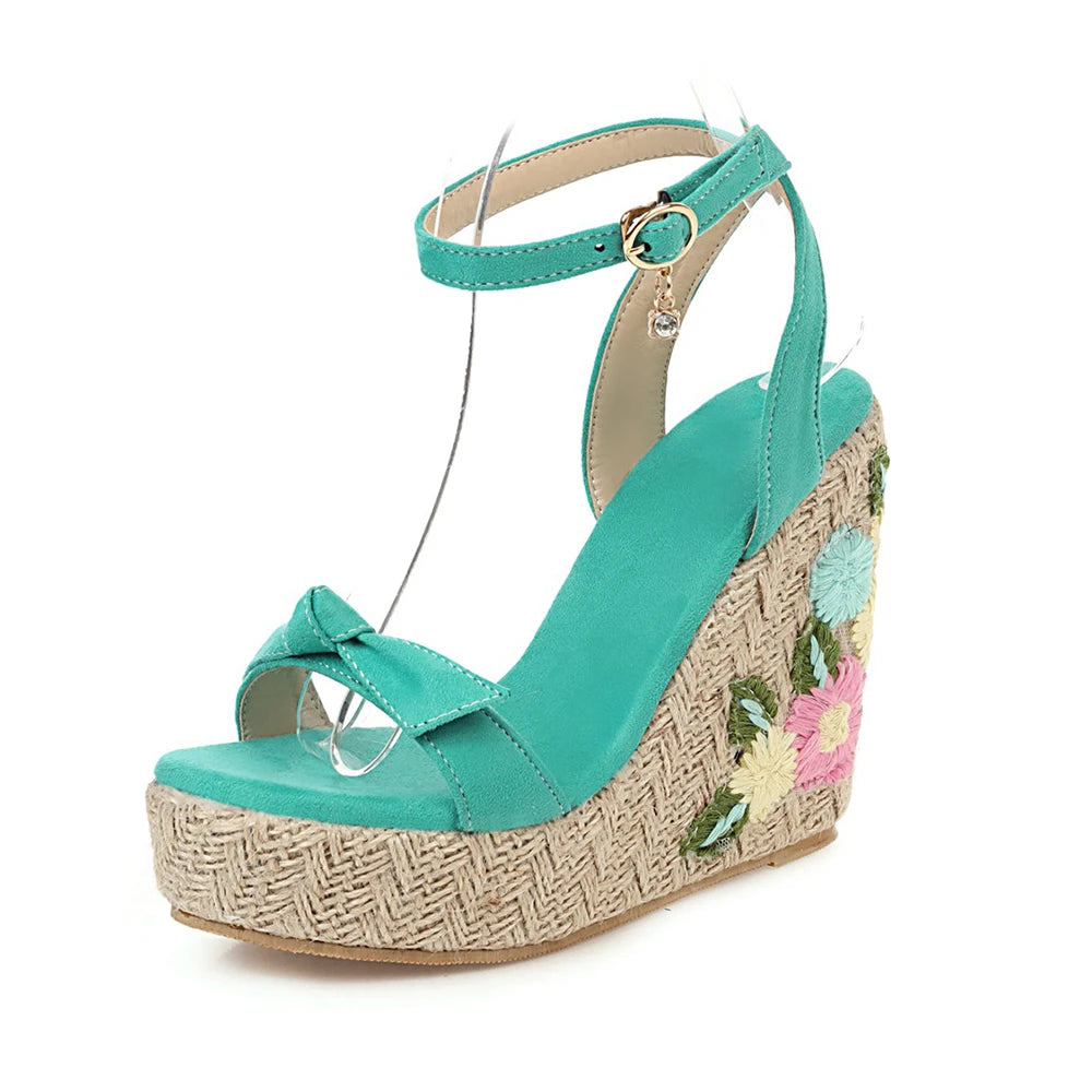 womens-turquoise-wedge-sandals